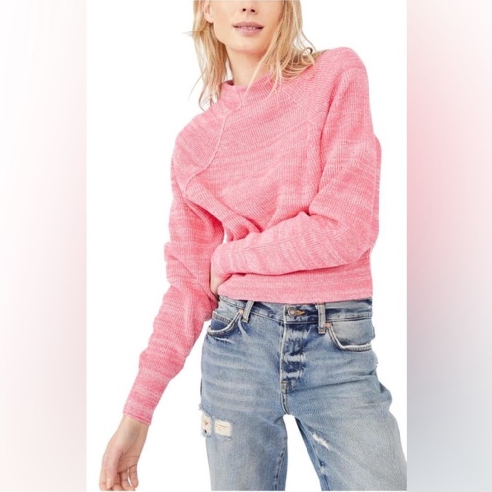 Free People “Too Good” Pink Sweater Size XS